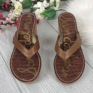 Sam Edelman Romy Cork Wedge Thong Sandals